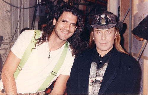 Dave... about to get the long hair cut by Jose Eber on the Vickie Lawrence Show, 1992
