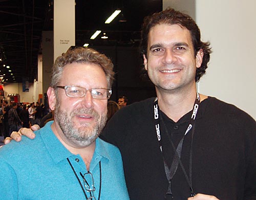 Jeff Hamilton, master jazz drummer with Dave at NAMM 2007