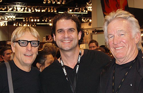 Will Lee, (Bass Player for Late Night with David Letterman) Dave and Denny Seiwell (Paul McCartney and Wings) at the NAMM Show 2007